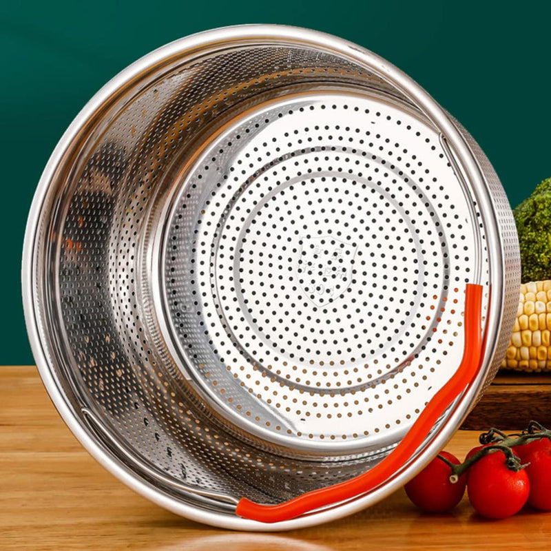 Stainless Steel Steamer Basket 8.50 Inch Steam Basket for Rice Cooker and Pot Steaming Rack for Eggs Fish Seafood Corn Potatoes Buns Home and Restaurant Use 21.6X21.6X11.8CM