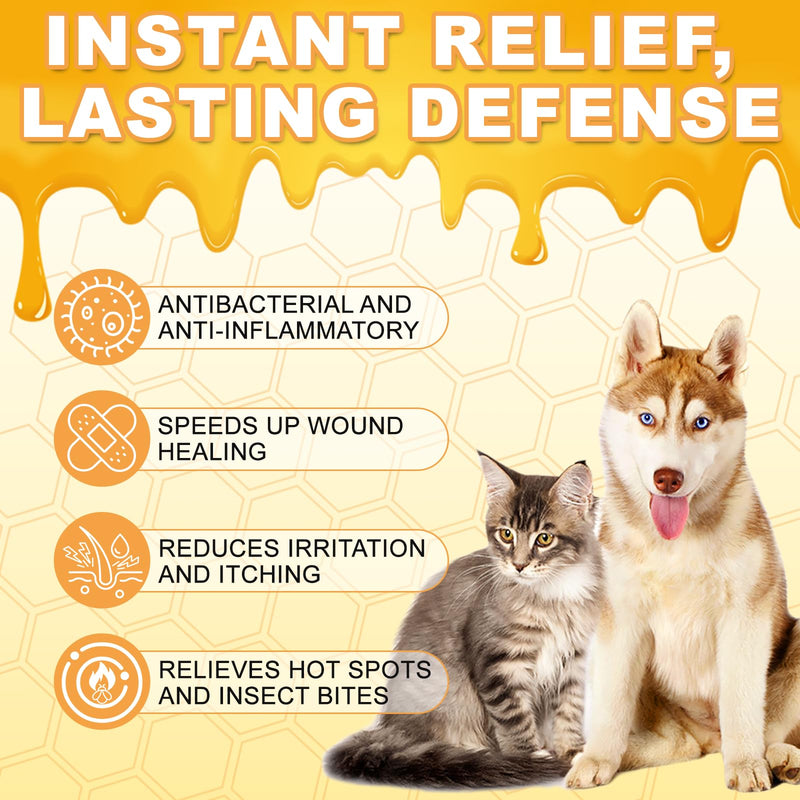 Manuka Honey for Dogs, Hot Spot & Rapid Wound Care, Accelerate Wound Healing, Soothes Itching & Inflammation, Supports Comfort – Manuka Honey Wound Care for Dogs, Cats, 3.5 oz