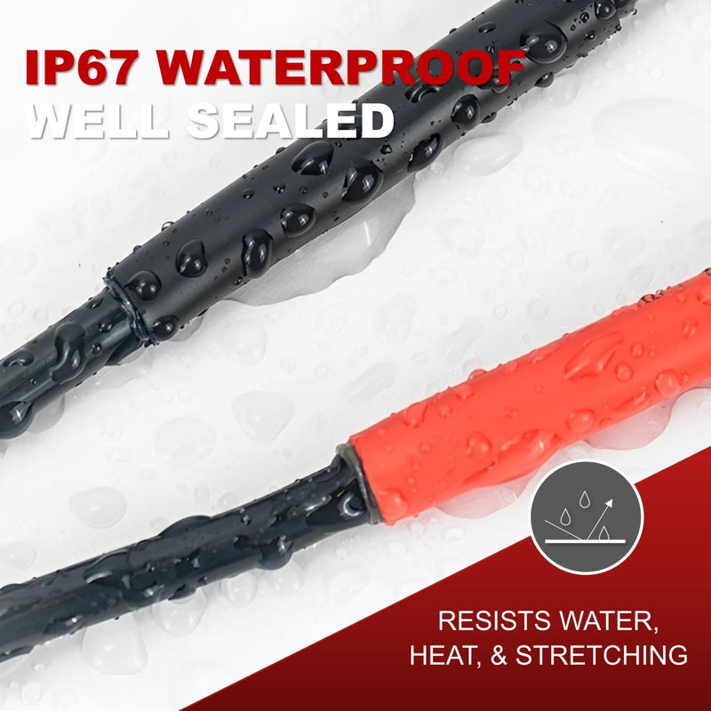 CUBEFELLER® 3:1 Waterproof Heat Shrink Tubing Kit, (3/4 Inch, Black 4Ft & Red 4Ft), Marine Dual Wall Adhesive Shrinkable Wire Wrap Tube, Insulation Sealing Wear-Resistant Cable Protector 19.1mm (3/4") - 4ft*2 Red & Black 1