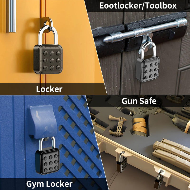 Combination Lock, Combination Lock for Locker, Locker Lock & Gym Locker Lock - High Security, Easy to Use for Gym, School, Travel, Outdoor (Black-2 Pack) Black-2 Pack