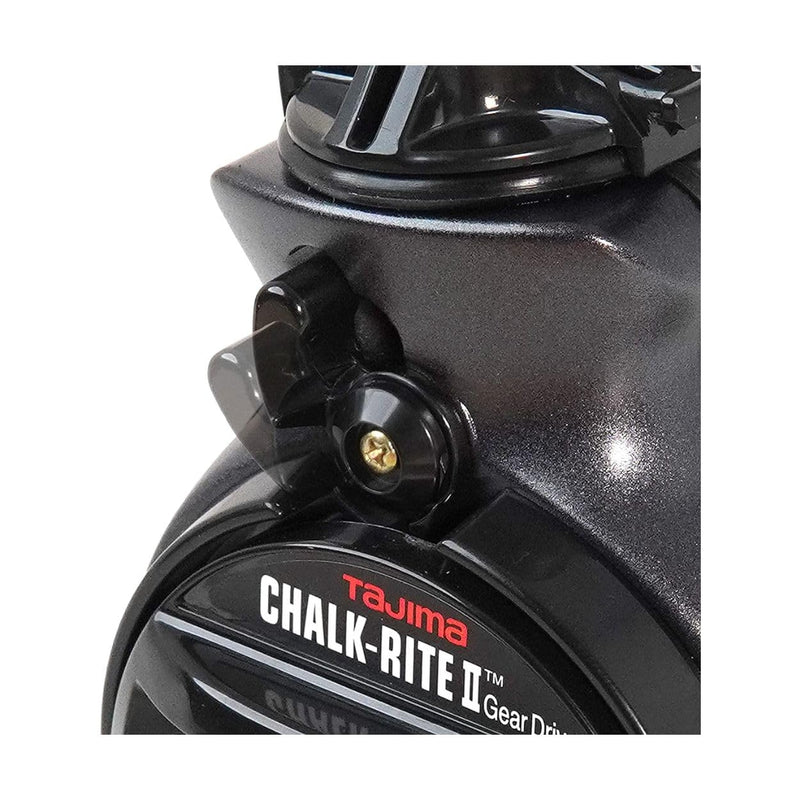 Tajima Chalk Line - Chalk-Rite II Chalk Box with Extra Bold 1mm Snap Line & Five Gear Quick Retrieval - CR201C-CPI Charcoal