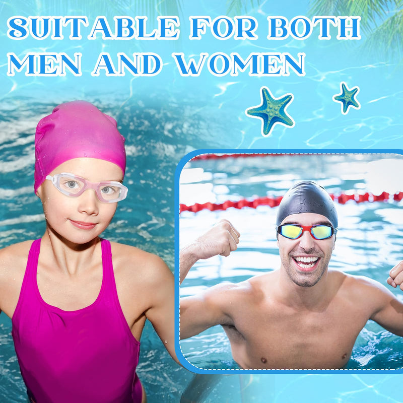 Konohan 10 Pack Swim Goggles for Kids Adults Anti Fog No Leak Silicone Swimming Goggles Glasses Ear Plugs Nose Clips for Pool Brilliant Colors