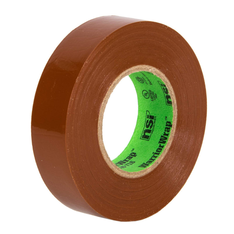 WarriorWrap General 3/4 in. x 60 ft. 7 mil Vinyl Electrical Tape, Brown