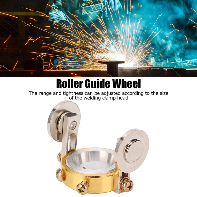 PT31 Plasma Cutter Guide Wheel Roller, Adjustable 40A Torch Standoff Spacer, Brass Plated HSS Roller Guide for Precise Metal Cutting, Fits 18-23mm ID (2) 2
