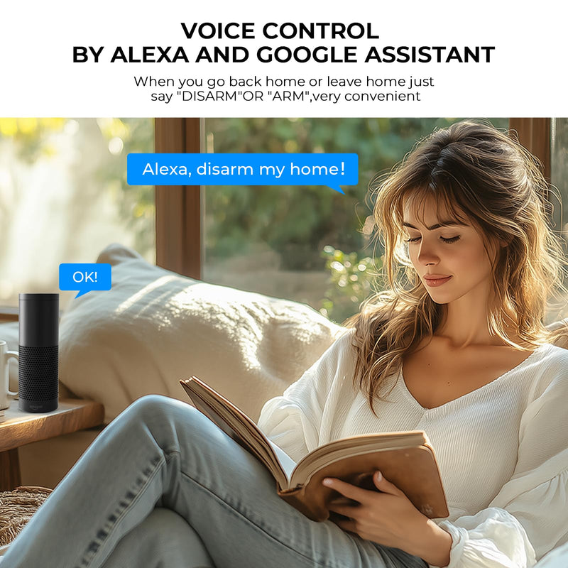 PGST Home Alarm System,Wireless Home Security System with Door and Motion Sensors,5 Piece Alarm Kits,4G SMS/Phone App Instant Alerts,24/7 Professional Monitoring for Villa,Apartment,Kids Safety A02F-US-A
