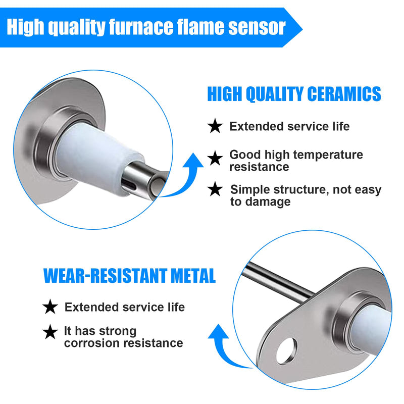 Upgraded Replacement 0130F00010 fits Goodman Furnace Flame Sensor B11726-06 (3 Pack) Pack of 3
