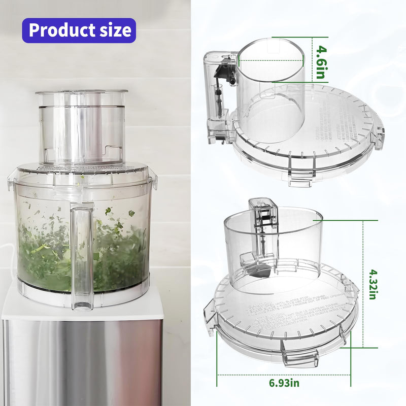 DFP-14NWBCT1 Clear Food Processor Work Bowl Cover Compatible with Cuisinart Tritan Only fits Bowl DLC-005AGTXT1 Fits Model DFP-14