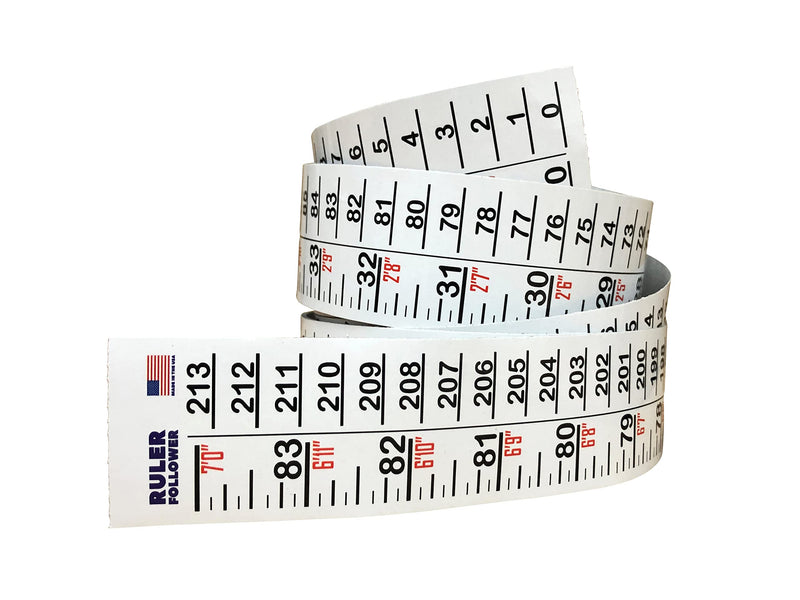 Height Indicator Adhesive Ruler - American-Made 7 Foot Ruler on a Sticker Roll