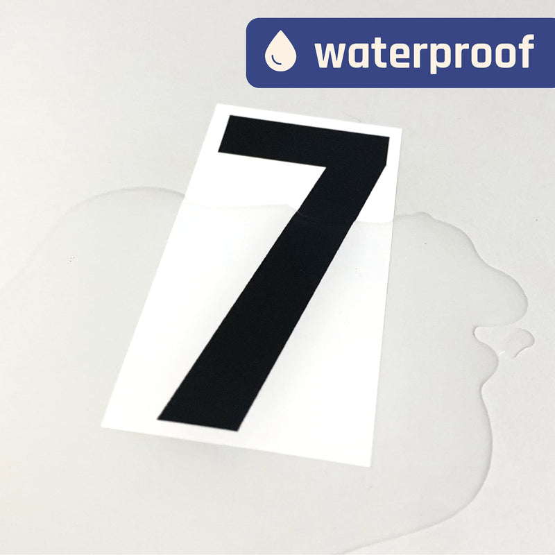 40 Pieces, 6" - Vinyl Number Stickers, Waterproof Large Stick On Numbers - Black Numbers 6 x 3 inches