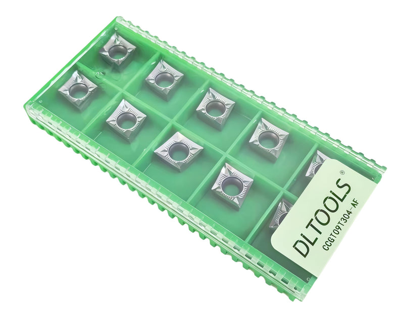 DLTOOLS Industrial CNC Carbide Inserts for Aluminum CCGT32.51/CCGT09T304 for Turning Cutting Tools,10 PCS