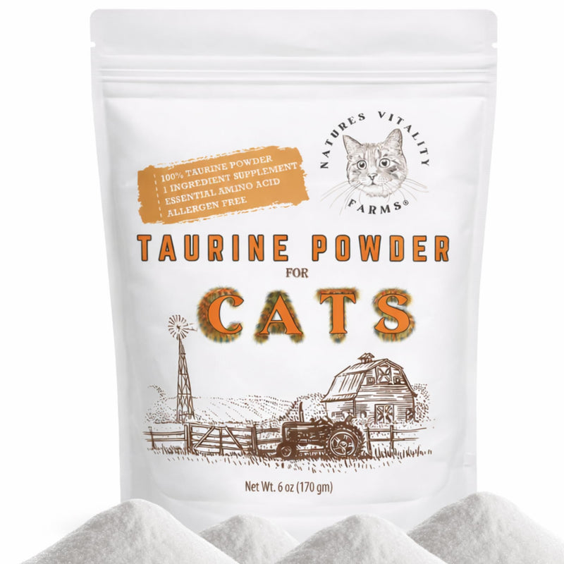 Taurine for Cats - Taurine Powder for All Ages Including Kittens - 144+ Servings - 500mg Supplement - unscented (6oz) 6oz