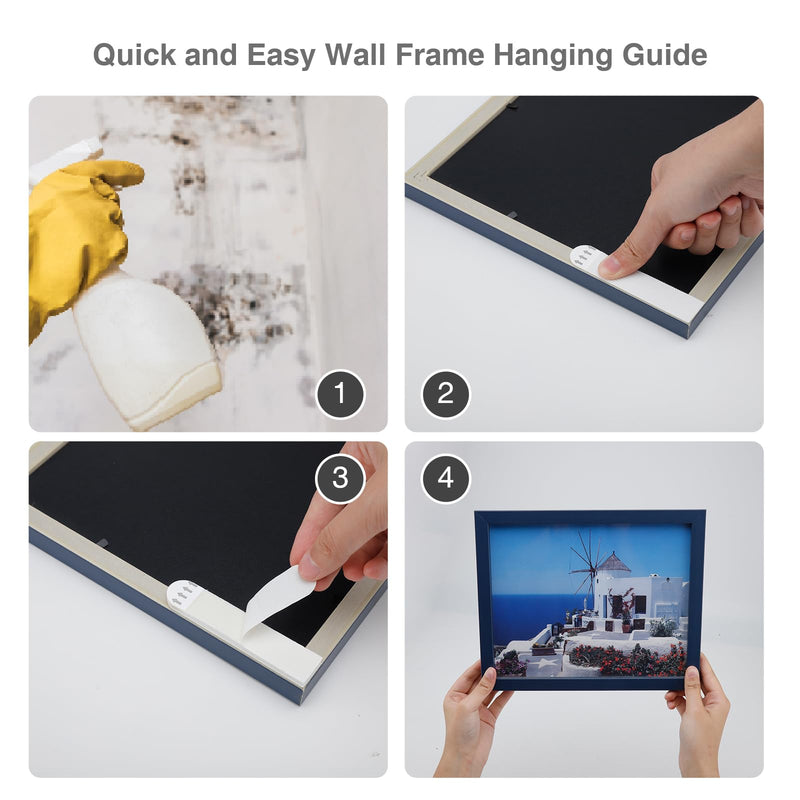 Large Picture Hanging Strips Heavy Duty, 16-Pairs(32 Strips) Sticky Picture Hangers for Walls No Damage Wall Picture Hangers Without Nails Refill Adhesive Poster Strips Large-16 pairs