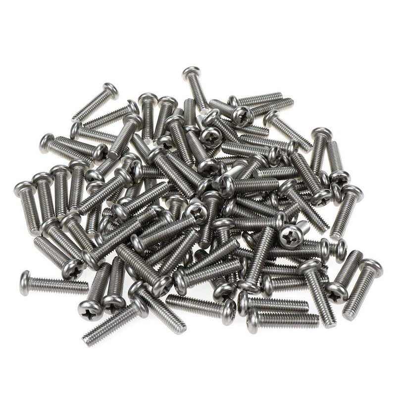 Yohii M5 x 20mm Pan Head Phillips Machine Screws 304 Stainless Steel - 100pcs- (G7.23) (Pack of 2) M5 x 20mm (Pack of 2)