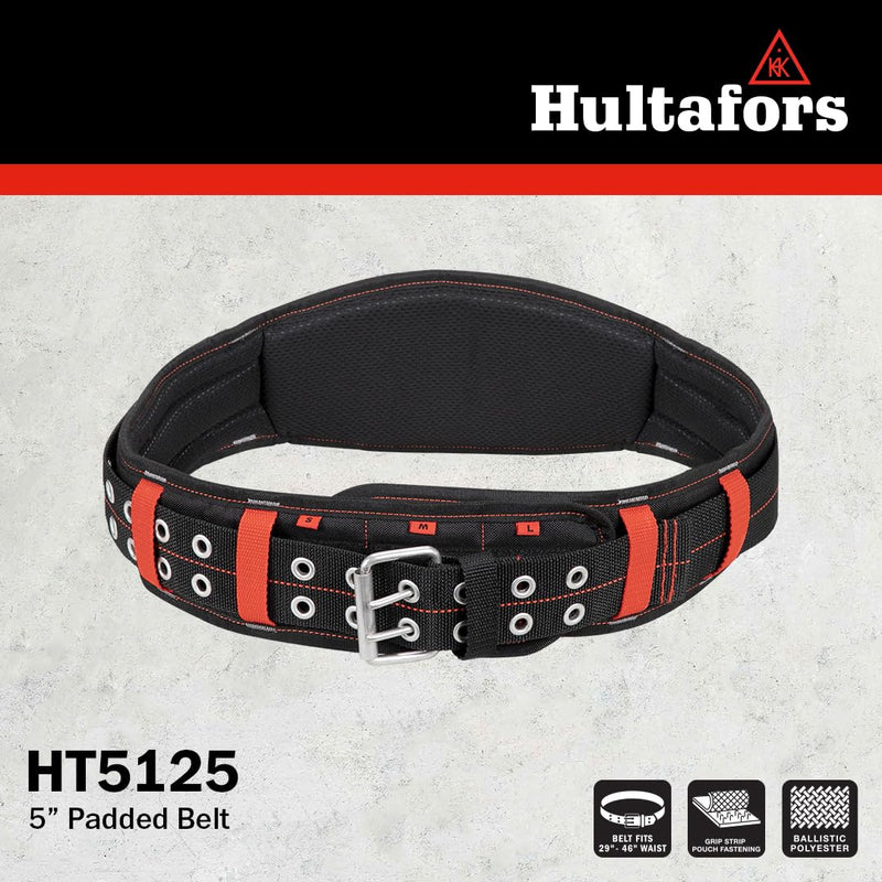 Hultafors Work Gear HT5125 5" Padded Air-Mesh Fabric Belt