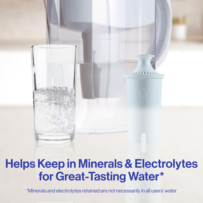 Brita Plus Water Filter, BPA-Free, High-Density Replacement Filter for Pitchers and Dispensers, Reduces 2x Contaminants*, Lasts Two Months or 40 Gallons, Includes 4 Filters 4 Count