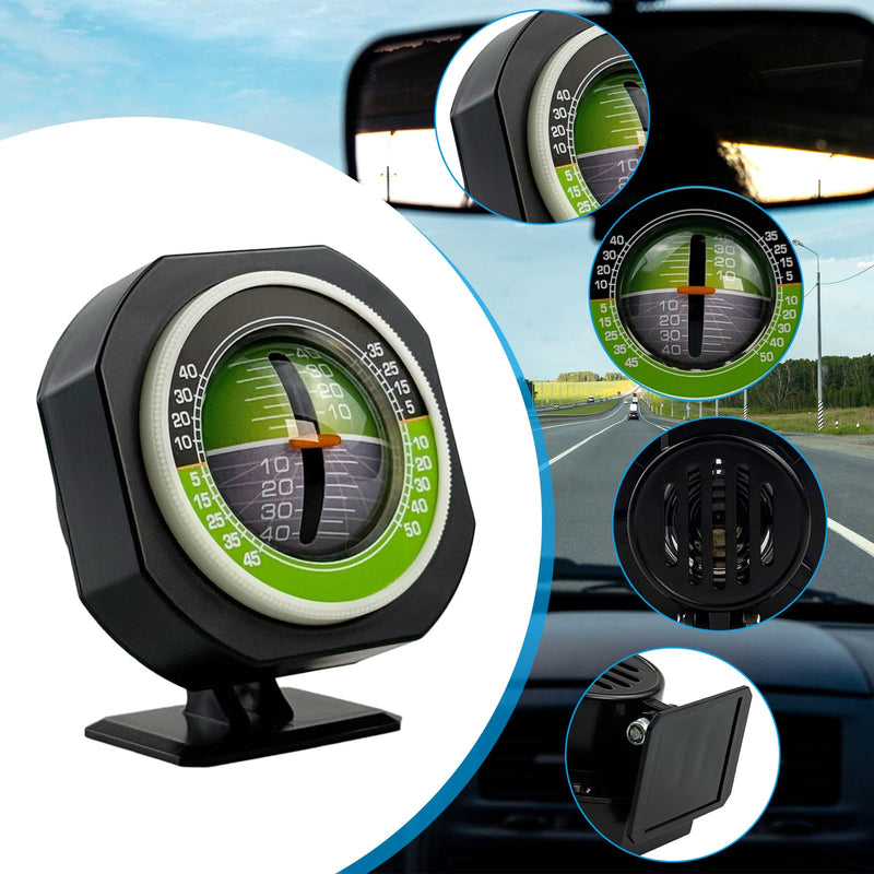 Car Inclinometer,Automotive Digital Inclinometer with LED,Gradient Balancer Tool,Level Tilt Gauge Indicator,Multifunction Angle Slope Meter for Off-Road Vehicle,Self-Driving Travelling,Boat
