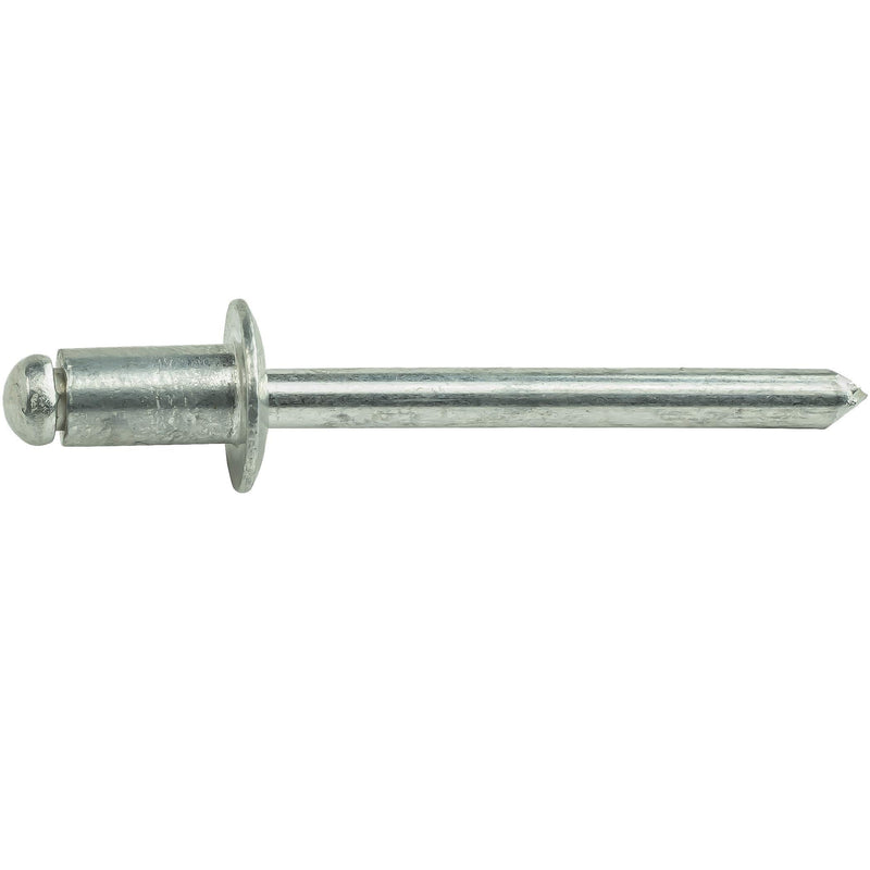 Pop Rivets - 1/8" x 1/8" (100pcs) Heavy Duty, Open-End, Aluminum, Dome-Head Blind Rivets, Corrosion-Resistant,High Tensile & Shear Strength, 4-2 Gap 0.063"-0.125" 1/8" x 1/8" (4-2) (100 Pack)