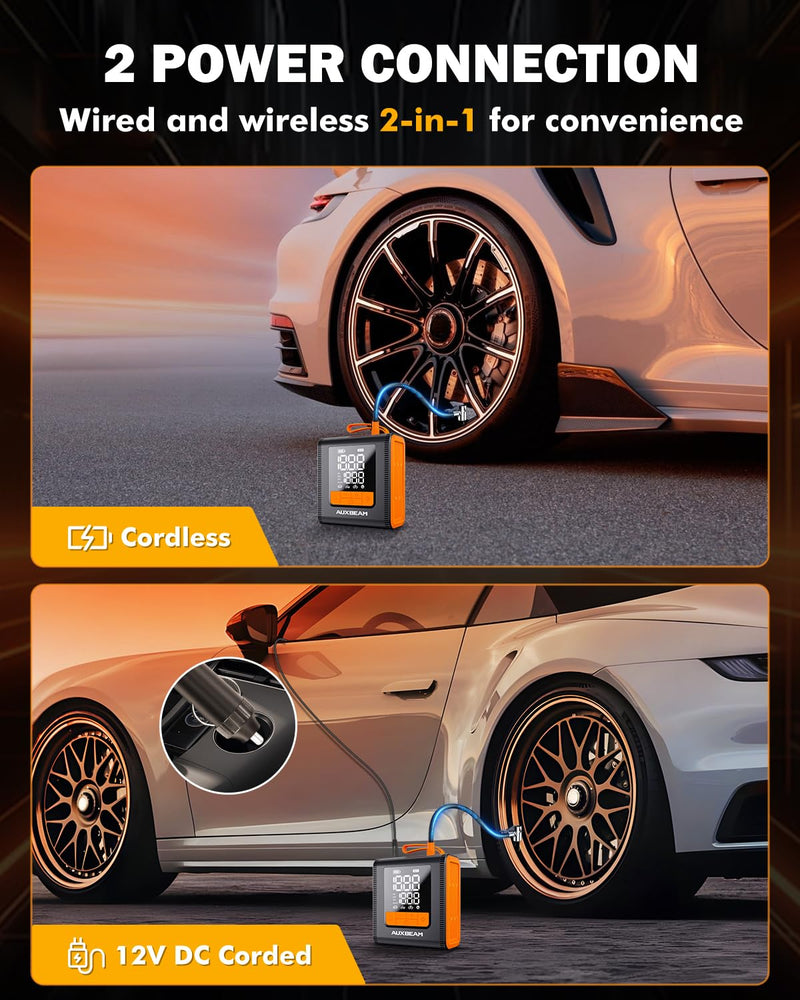 AUXBEAM H4 Series Tire Inflator Portable Air Compressor(Amber) Amber
