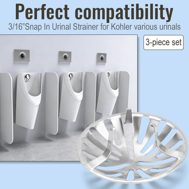 GP1217811 Snap In Urinal Strainer parts 1 3/16” Replacement for Variou Kohler Urinal (3 Pack)
