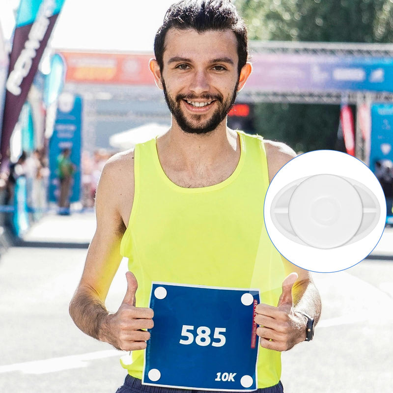 12pcs Race Bib Clips for Runners, Marathon Bib Clip Race Number Buckle Safety Lock Fasteners Pin-Free Race Bib Pins Running Bib Snap for Securing Running Cycling Marathon Number