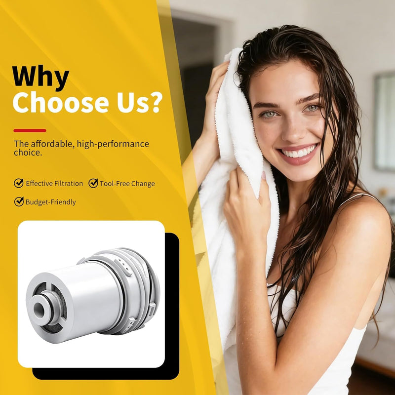 Shower Head Replacement Filter Compatible with Delta 5SF100, 2 Pack | Compatible with Delta Clarifi. Helps improve shower water quality. Quick setup with no tools needed.
