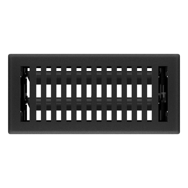 Imperial RG3439 Montezuma Decorative Floor Register, 4 x 10-Inch, Black Iron, 5 Count 5-Pack