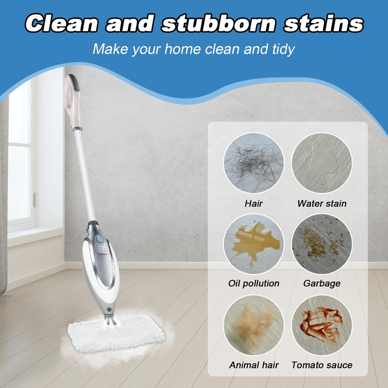 3 Pack Steam Pocket Mop Replacement Pads for Shark S3501 S3601 S3550 S3901 S3801 S2901 S2902 S3501S S3601C SE450 S3901D S3455K,Microfiber Steam Mop Pad Replacement,Reusable Mop Pads for Floor Cleaning White