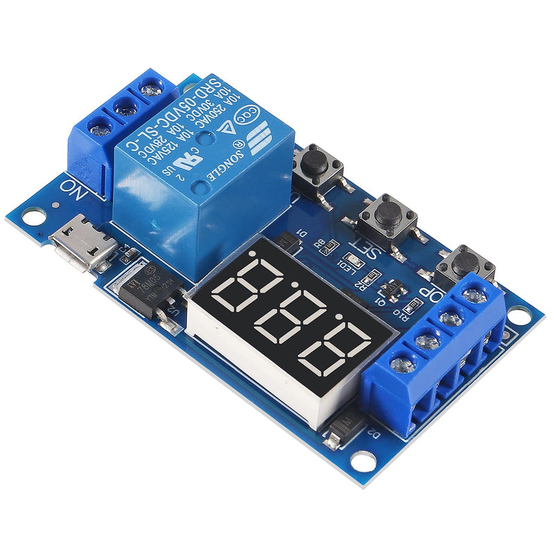 DC 6-30V Timer Relay Programmable Delay Relay Module Cycle Timer with LCD Display / 5V Micro USB, Smart Home Controller (10pcs) 10pcs