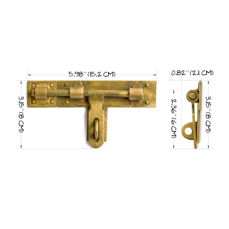 Hardware Philosophy Lockable Slide Latch Bolt Receiver 4.75 Inches - Architectural, Interior Design, Doors, Furniture Cabinet Customization Hardware