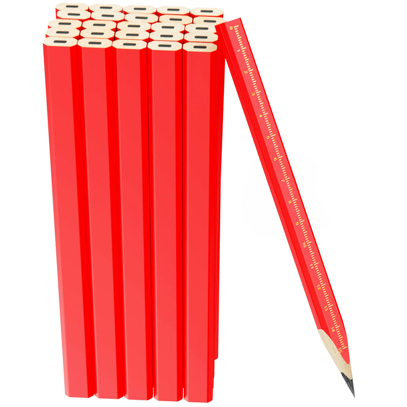 RONDURE 25-Pack Carpenter Pencils for Construction Woodworking Precise Markings -Contractor Framing Pencil (25 pcs)