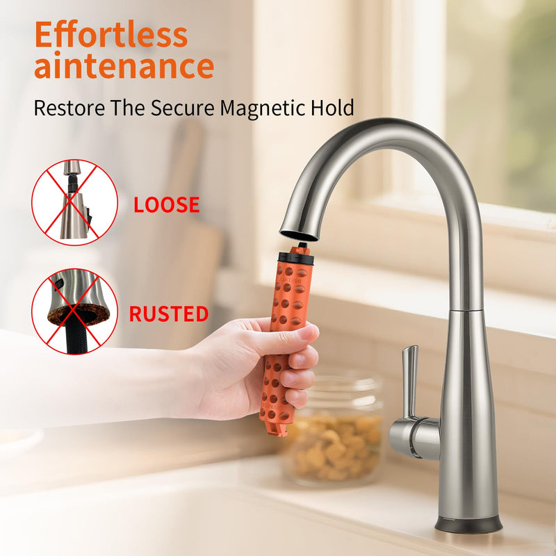 RP80977 Magnet Replacement Kit for Delta Kitchen Faucet Parts - Fixes Loose Spray Head, Easy Install, Strong Magnet, Includes Installation Tool 2