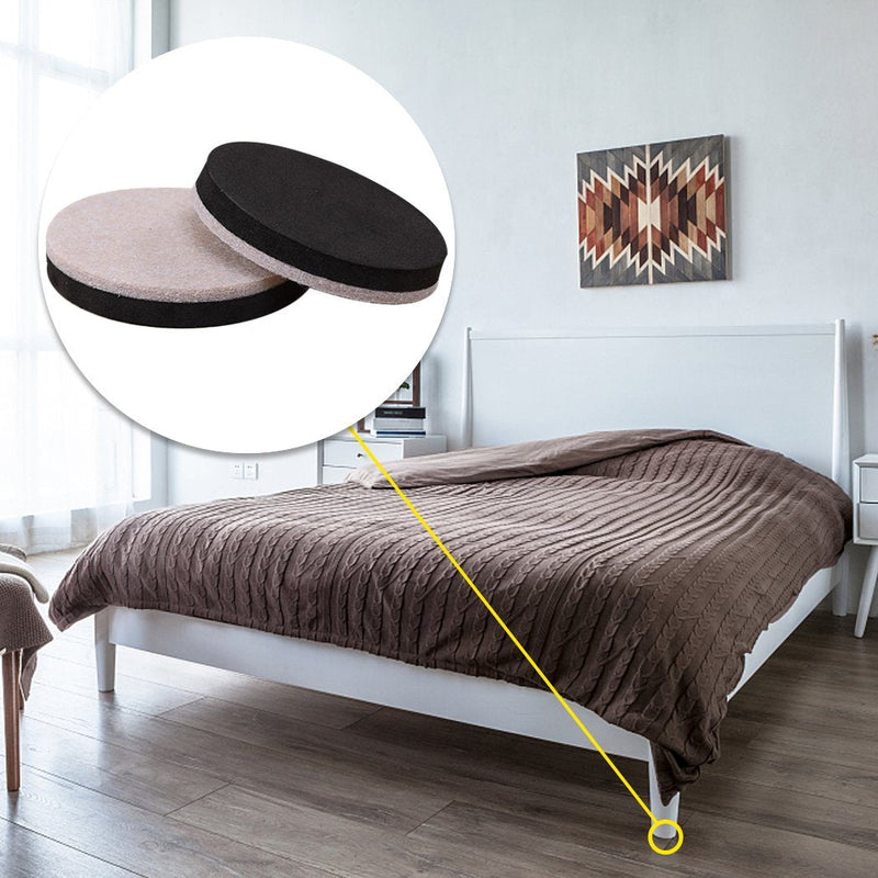24 PCS 2.5" Felt Furniture Movers Sliders for Hardwood Floors, Reusable Felt Furniture Moving Pads, Sliders for Moving Heavy Sofa Couch Fridge, Furniture Glides Easily and Quickly (Beige, Round) Beige 2.5"