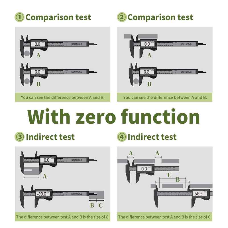 Small Digital Caliper 0-4" Mini Measuring Tool, Micrometer Caliper with Auto-Off Feature, Interchangeable Between inches and millimeters for Jewelry Measurement and 3D Printing 4" Plastic