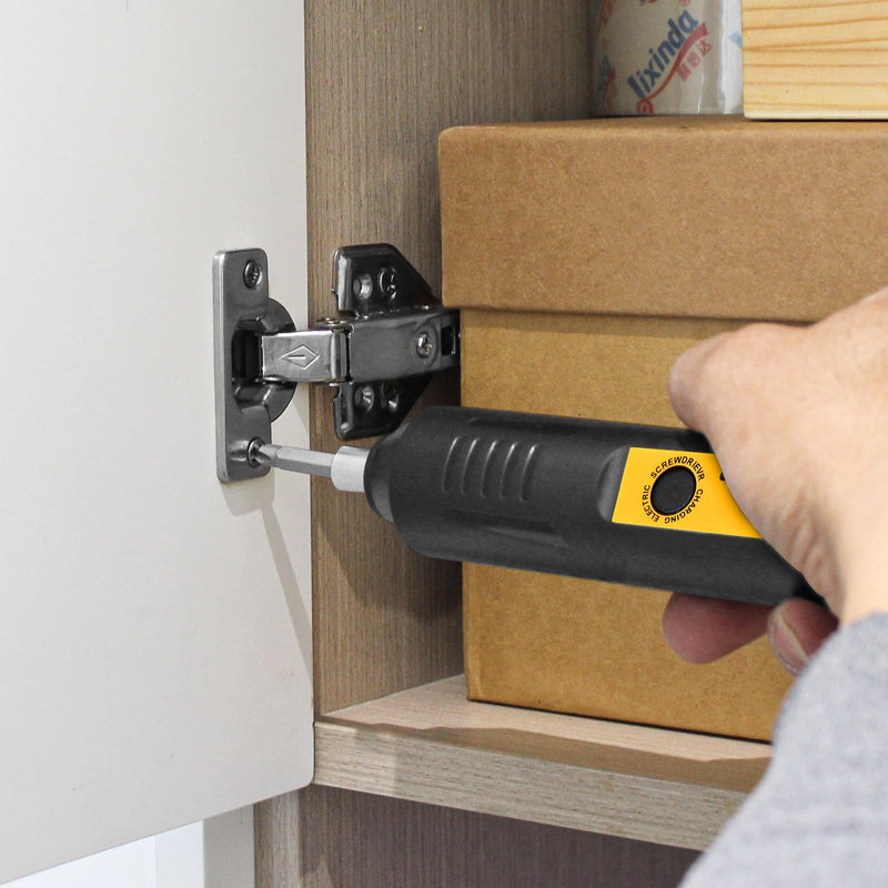 Small Cordless Screwdriver,Battery Operated,Rechargeable, Can Rotate Clockwise Or Counterclockwise,With A Button Control And Ultra Long Battery Life,10 Bits&2 Extended Bits, Magnetic Hex Chuck