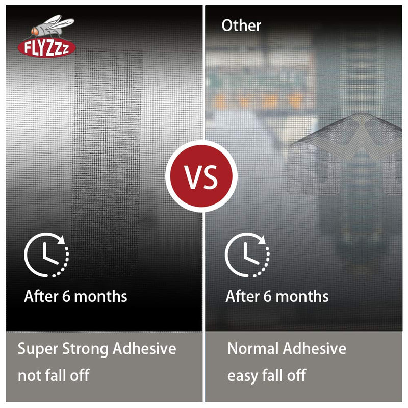 FLYZZZ Window Screen Repair Kit Tape, 79.4 in Waterproof Screen Repair Tape, 3-Layer Strong Adhesive Window Screen Doors Repair Patch Tape Suitable for Covering Holes&Tears Instantly 2x79.4 Inches Light gray