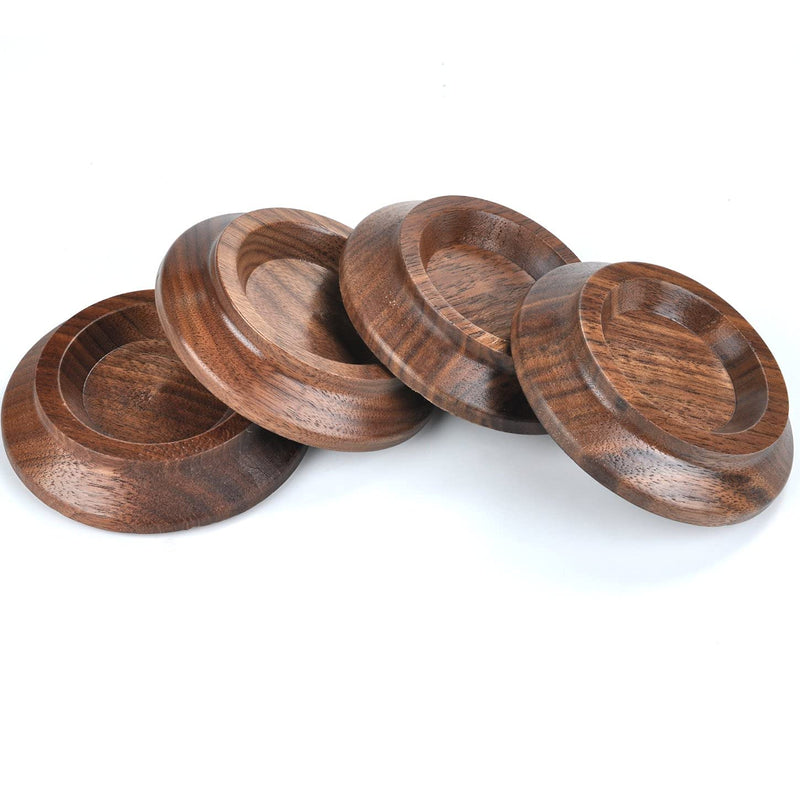 Upright Piano Caster Cups,Solid Wood Furniture,Piano Caster Cups - Non-Slip & Anti-Noise Foam (black walnut) Black Walnut