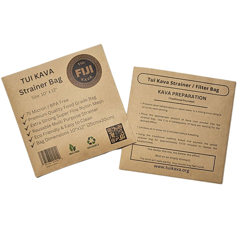 KAVA STRAINER FILTER BAG | 75 Micron Nylon Commercial Food Grade Quality | BPA-Free | Nut Milk Bag | 10 x 12 inch | Durable Multiple Usage | Reusable | Washable | Environment friendly packaging