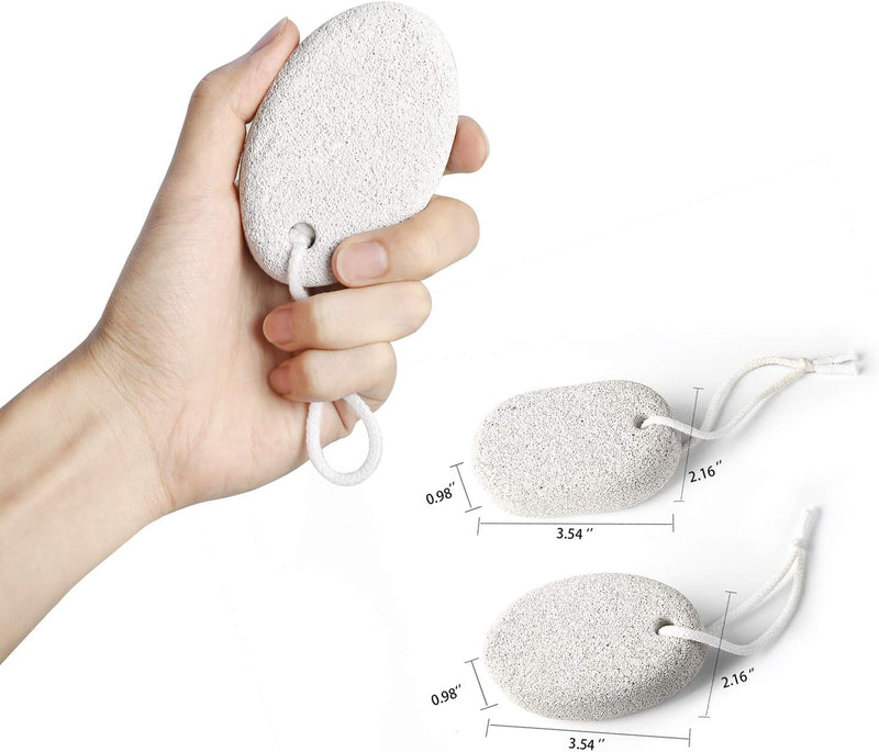 2Pcs Pumice Stone Natural Pumice Stone for Feet,Pumice Stone for Feet Hands and Body Skin Foot Scrubber for Dead Skin Removal Natural Foot File Men and Women