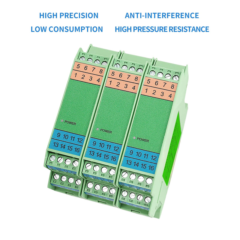 Signal Isolator DC 24V,PLC Detect Signal Conditioner,Module Analog Output(1 in 2 Out 4-20mA Turn 4-20mA) 1 input and 2 outputs