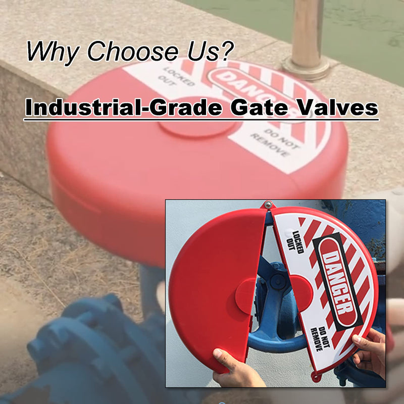 Gate Valve Lockout Device Rotating Plastic Outdoor Water Hose Protector Babyproof 2.5-5in Diameter Valve Handles Red Secure for Water Spigot Faucet Knob Oil Natural Gas Propane Tank Lock Outdoor Large valve locks without locks