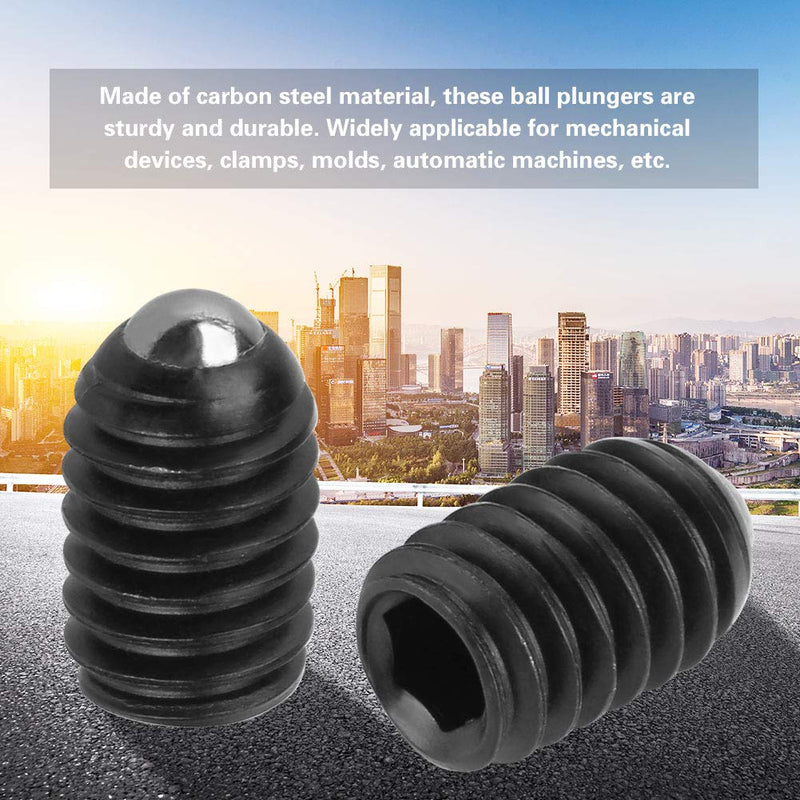 10pcs M4 Screw Thread Ball Spring Plungers Set Hex Socket Ball Plunger Carbon Steel Spring Plunger (M4x8) M4x8
