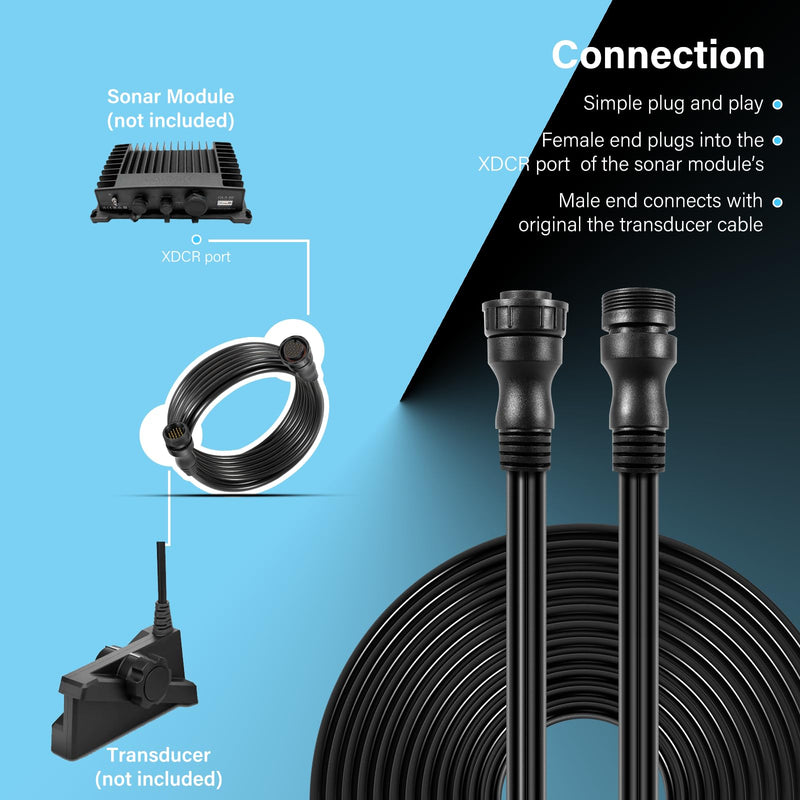 010-12855-00 10-Feet 21-pin Panoptix LiveScope Transducer Extension Cable for Garmin GLS 10 Sonar Module, Panoptix LiveScope™ System, LVS32/ LVS32-TH/LVS34 Transducer, LiveScope XR/XR LVS62