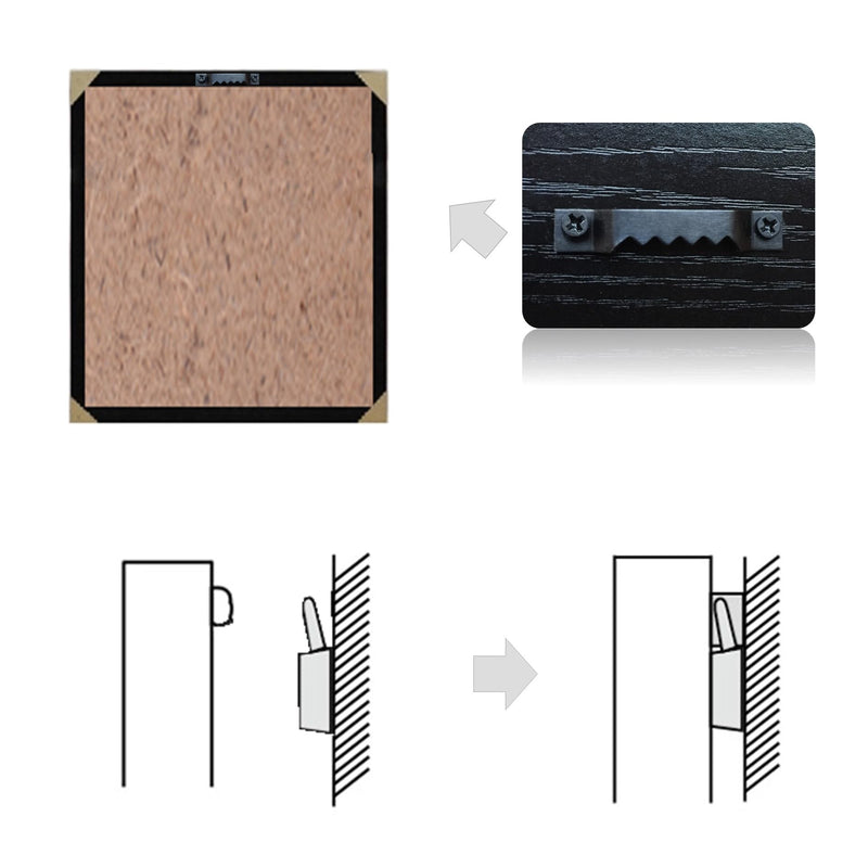50 Pack Small Sawtooth Picture Hangers Steel Picture Hanging Picture Frames Hangers with Screws Picture Hang Solutions, for Hanging Clock Paintings Artwork Picture Frame Hook Photos (Black) Black Sawtooth -50 Pack