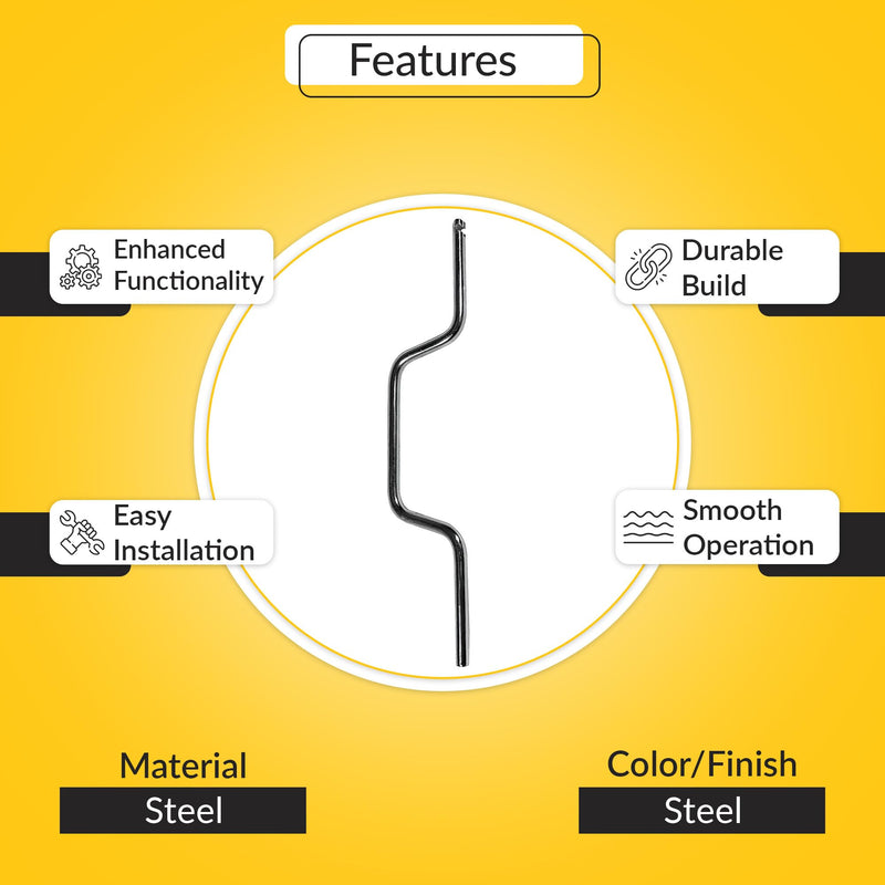 Brixwell Spiral Tube Window Balance Tensioning Tool for Adjusting Spiral Window Balance, 9-3/16" Length, 1-23/32" Width, 5/16" Thickness, Steel Finish, Window Balance Tool Applications