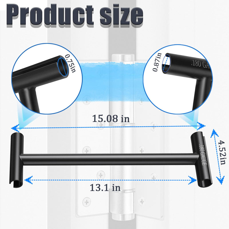 Door Hinge Adjustment Tool, Hinge Gap Adjusting Wrench Set Compatible with Heavy Weight .134 and .180 Gauge Door Adjustment Tool Standard Door Commercial Doors Hinge Repair Tool Tweaker (Black) Black