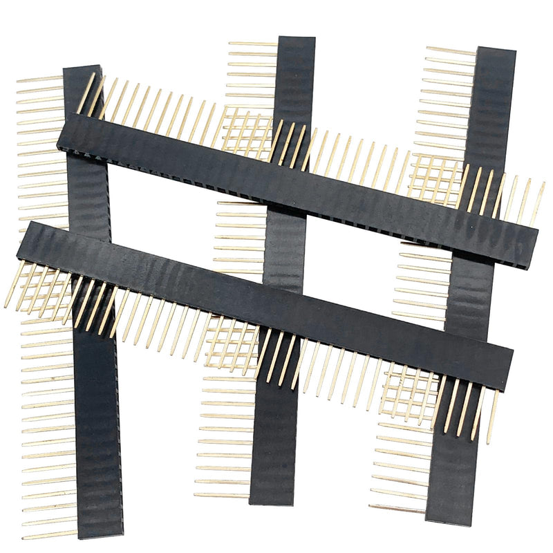 1x40 0.1 Inch Pitch Bread Board PCB Connector Extra Tall Female Stacking Header，Needle Length 0.43in(Pack of 10) 1x40pin