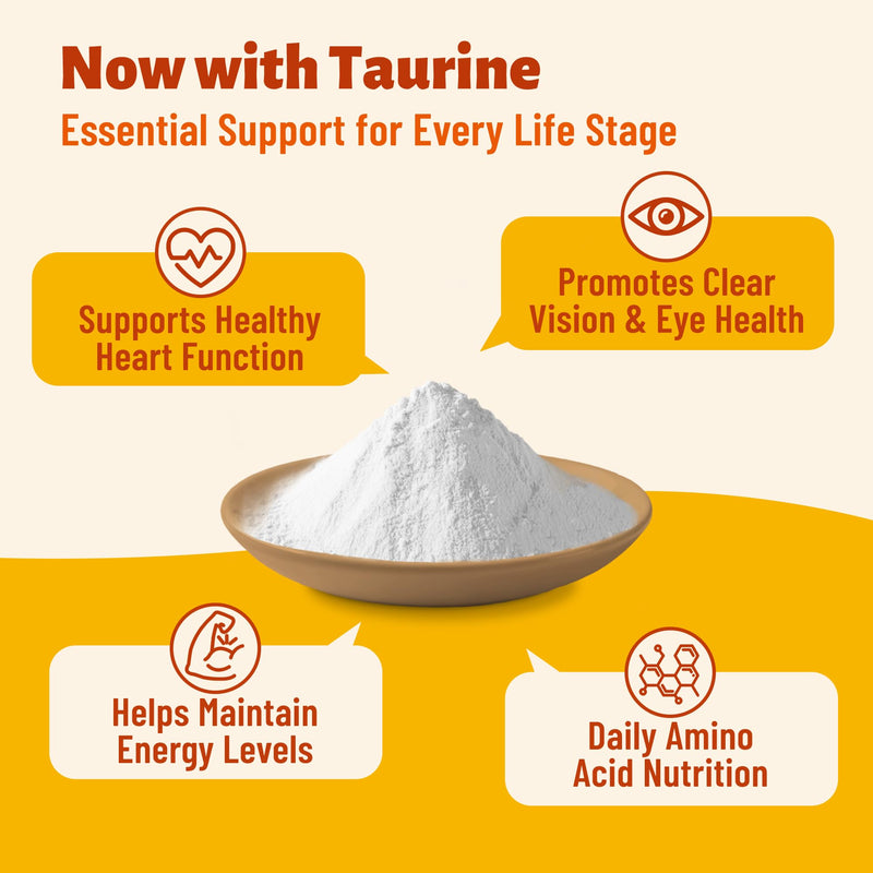 Dog Healthy Heart Supplements - Taurine for Dogs with CoQ10, L-Carnitine, Fish Oil, Vitamins - Supports Cardio & Cardiovascular Health, Antioxidant Support, 7.76 oz