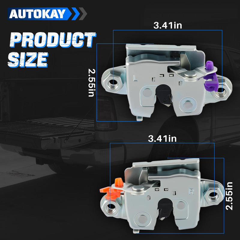 AUTOKAY 65780-0C010 Left and Right Side Tailgate Latch Lock Fit for Toyota Tundra 2000 2001 2002 2003 2004 2005 2006 RE# 65790-0C010 657800C010 657900C010