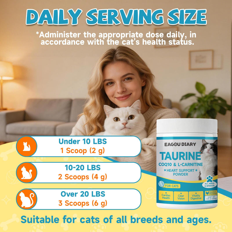 Taurine for Cats + L-Lysine for Cats