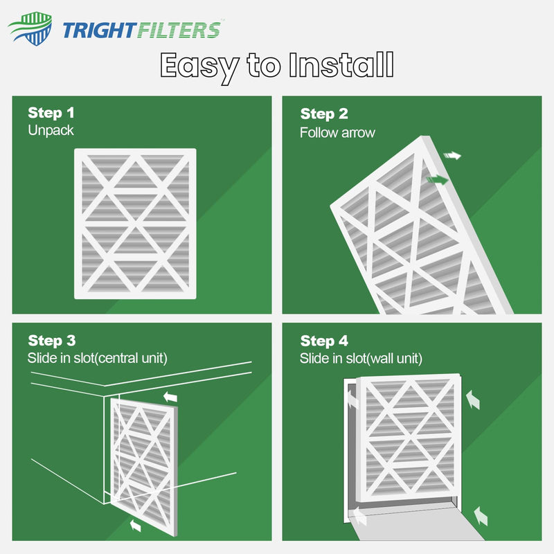 12x12x1 Air Filter 6 Pack, Durable MERV 8 Pleated Home HVAC AC Furnace Filters, Lightweight Compact Air Conditioner Filter Replacement 12x12x1